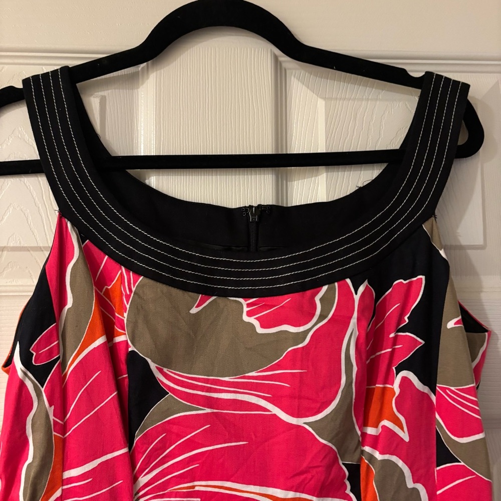 Nine West Multicolor Floral Sleeveless Dress Size 12 - Picture 3 of 6